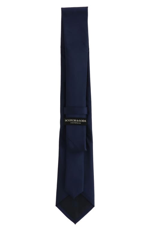 Scotch & Soda Solid Tie In Blue