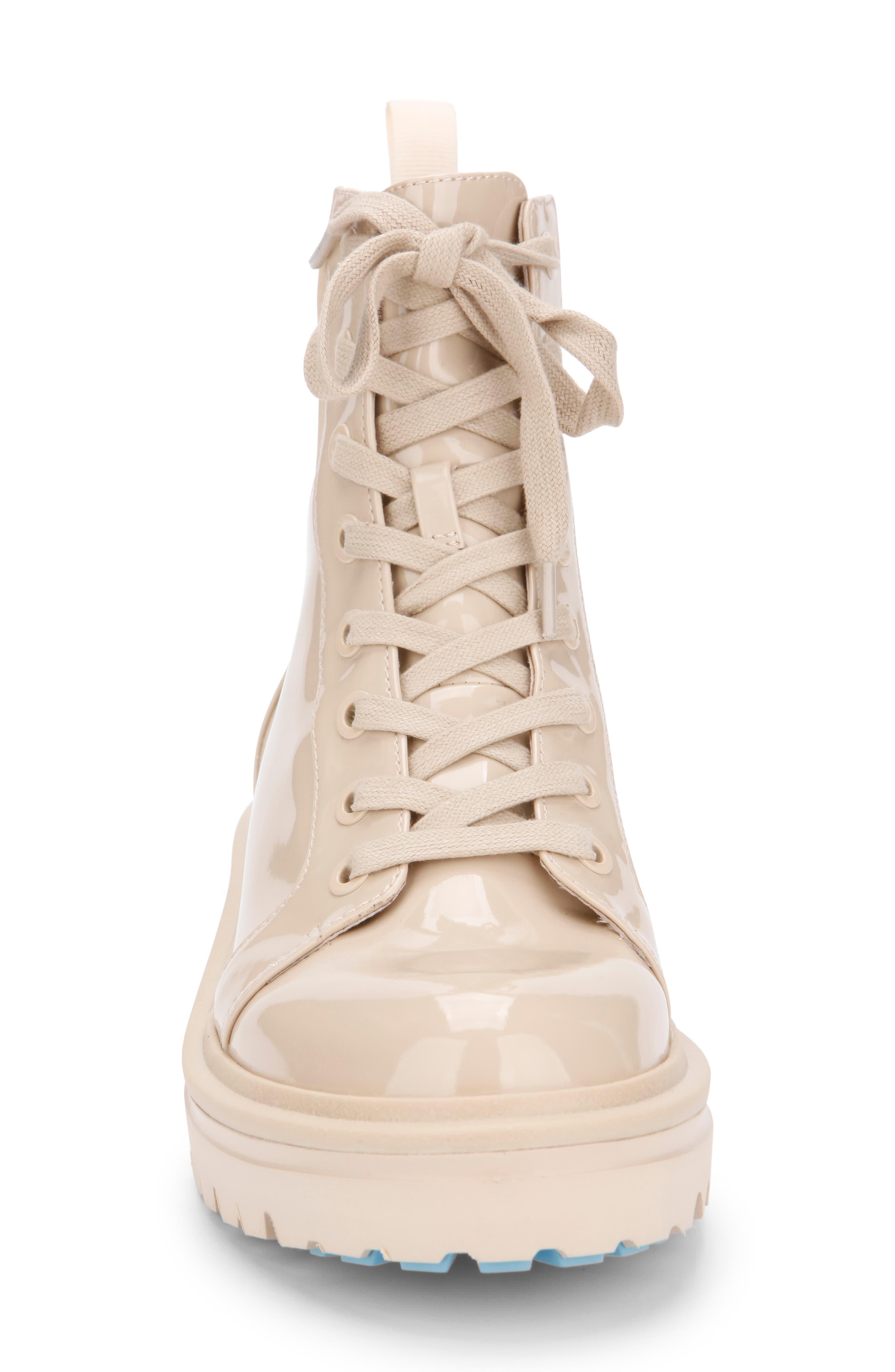 Kenneth Cole New York Rhode Light Lace-Up Lug Sole Combat Boot, Alternate, color, Sand