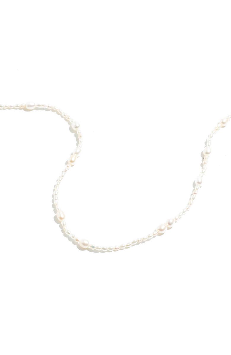 Madewell Mixed Pearl Beaded Choker Necklace, Alternate, color, 