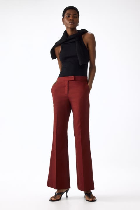 Linen-blend Tailored Trousers