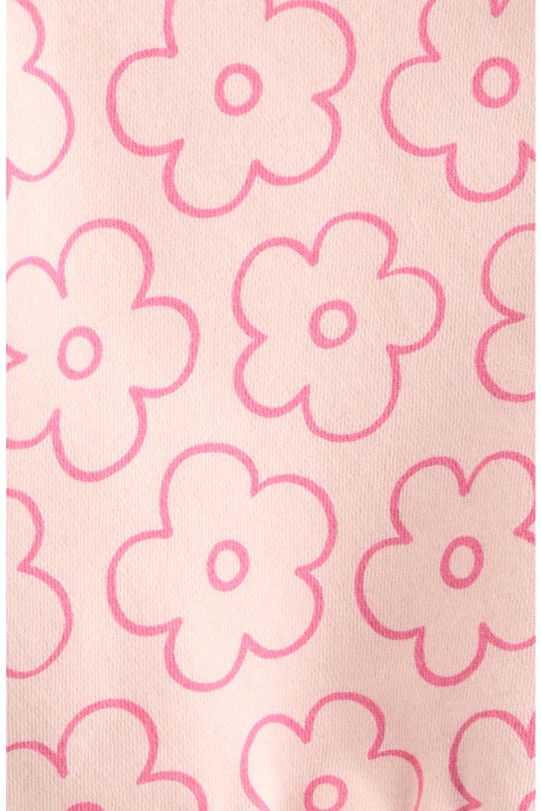 Ruffle Trim Sweatshirt & Leggings Set, Alternate, color, PINK POPPY DAISY- PINK