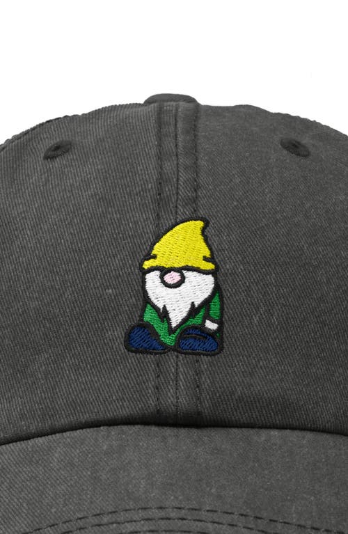 Dalix Gnome Embroidered Dad Hat In Gray