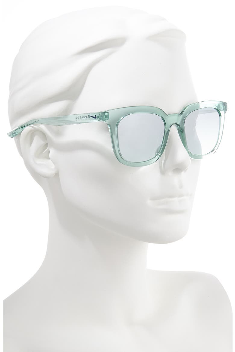 Myriad 52mm Mirrored Square Sunglasses, Alternate, color, IGLOO/ GRADIENT TEAL