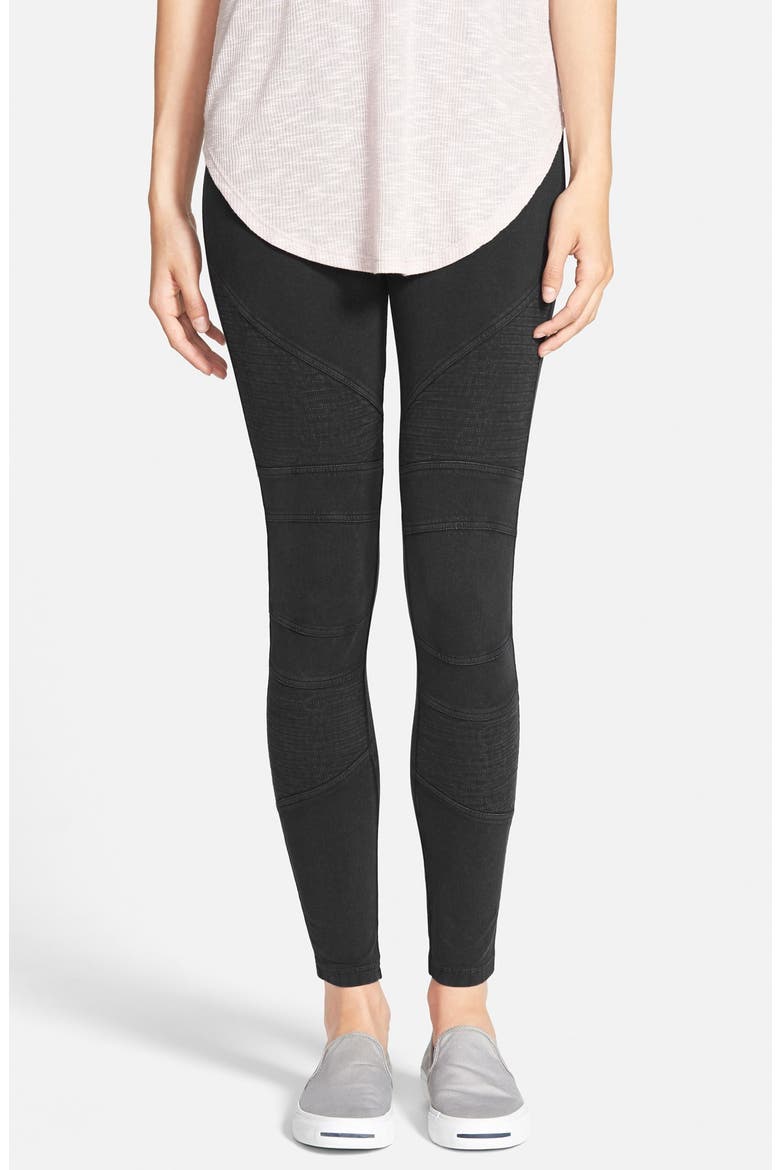 Moto Washed Leggings, Main, color, BLACK