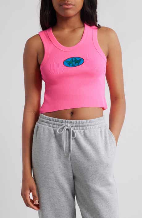 BOYS LIE Bubble Gum Randy Logo Patch Crop Tank