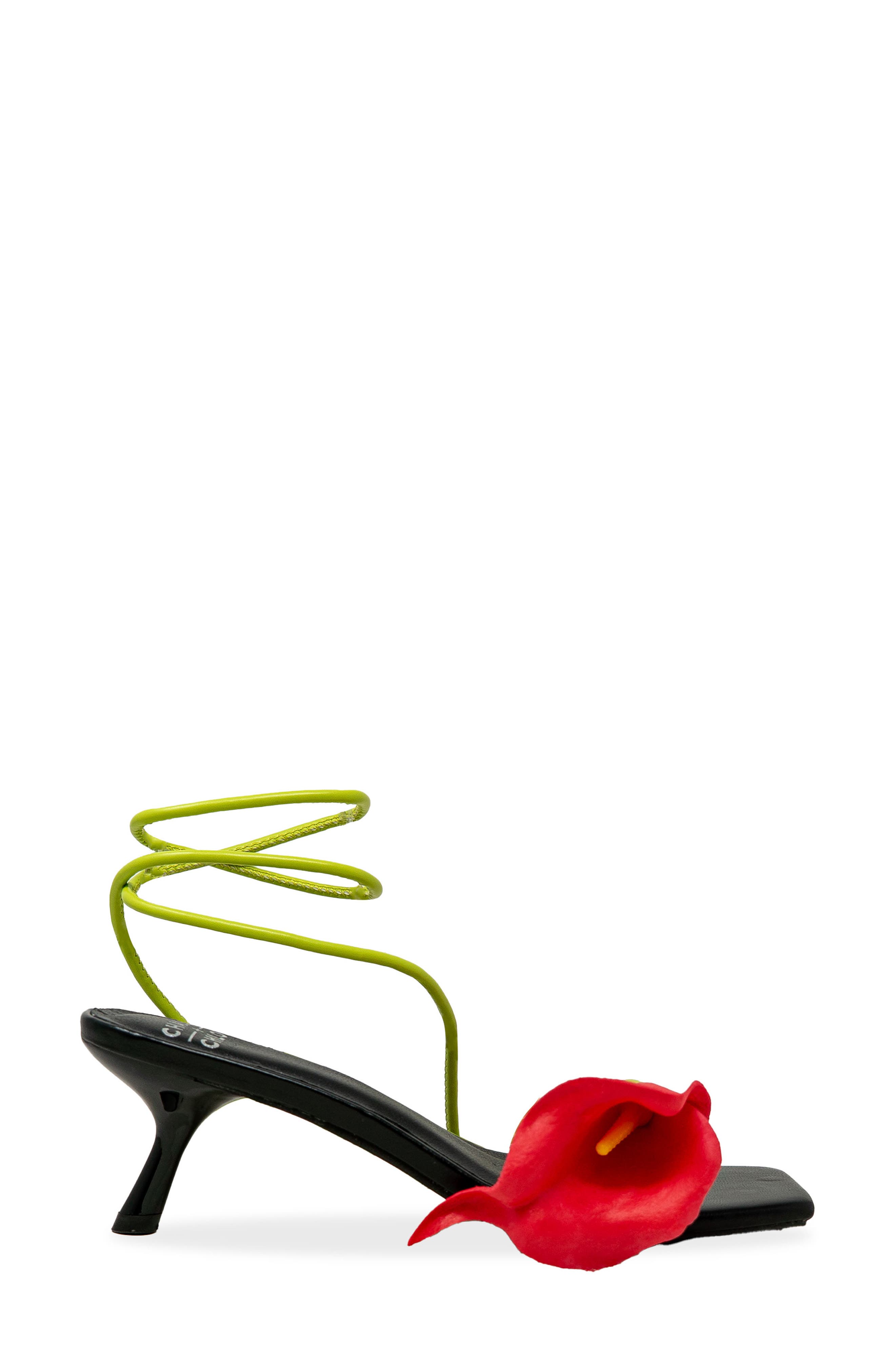 Calla Lily Sandal, Alternate, color, BLACK