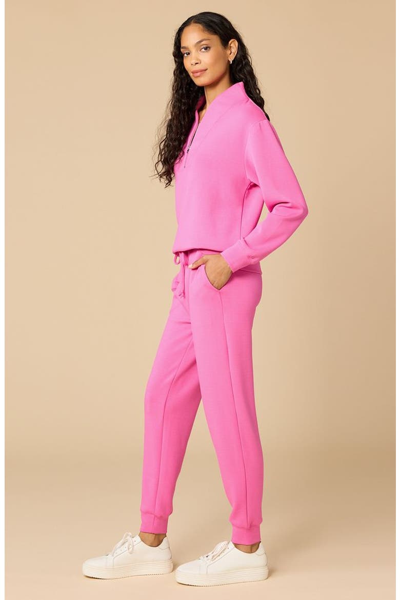 Athleisure DreamTech 1/4 Zip Jogger Set, Alternate, color, Fuchsia