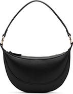MANGO Oval Faux Leather Shoulder Bag