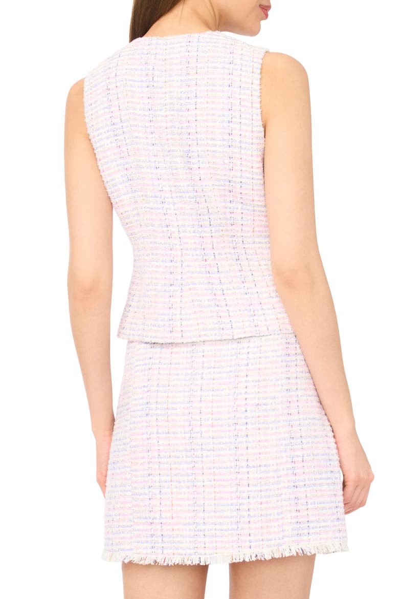 Tweed Cutaway Vest, Alternate, color, NEW IVORY