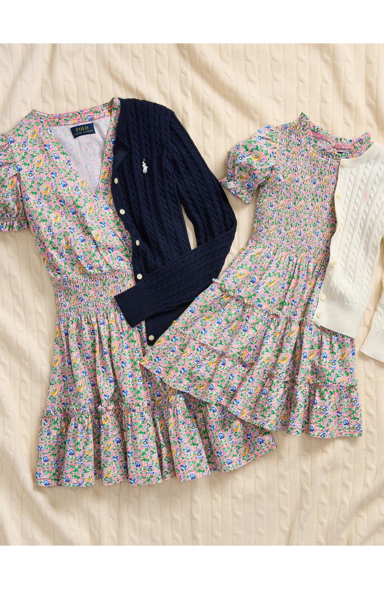 Polo Ralph Lauren Kids' Mini Cable Knit Cardigan, Alternate, color, Warm White