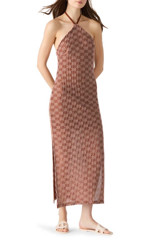 Steve Madden Tatum Halter Midi Dress In Dusty Brick