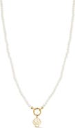 Ember Fine Jewelry Turquoise Beaded Shell Pendant Necklace
