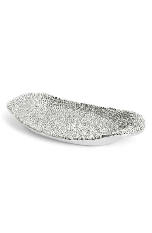 Michael Aram Shagreen Double Dish & Tray Set In Silver