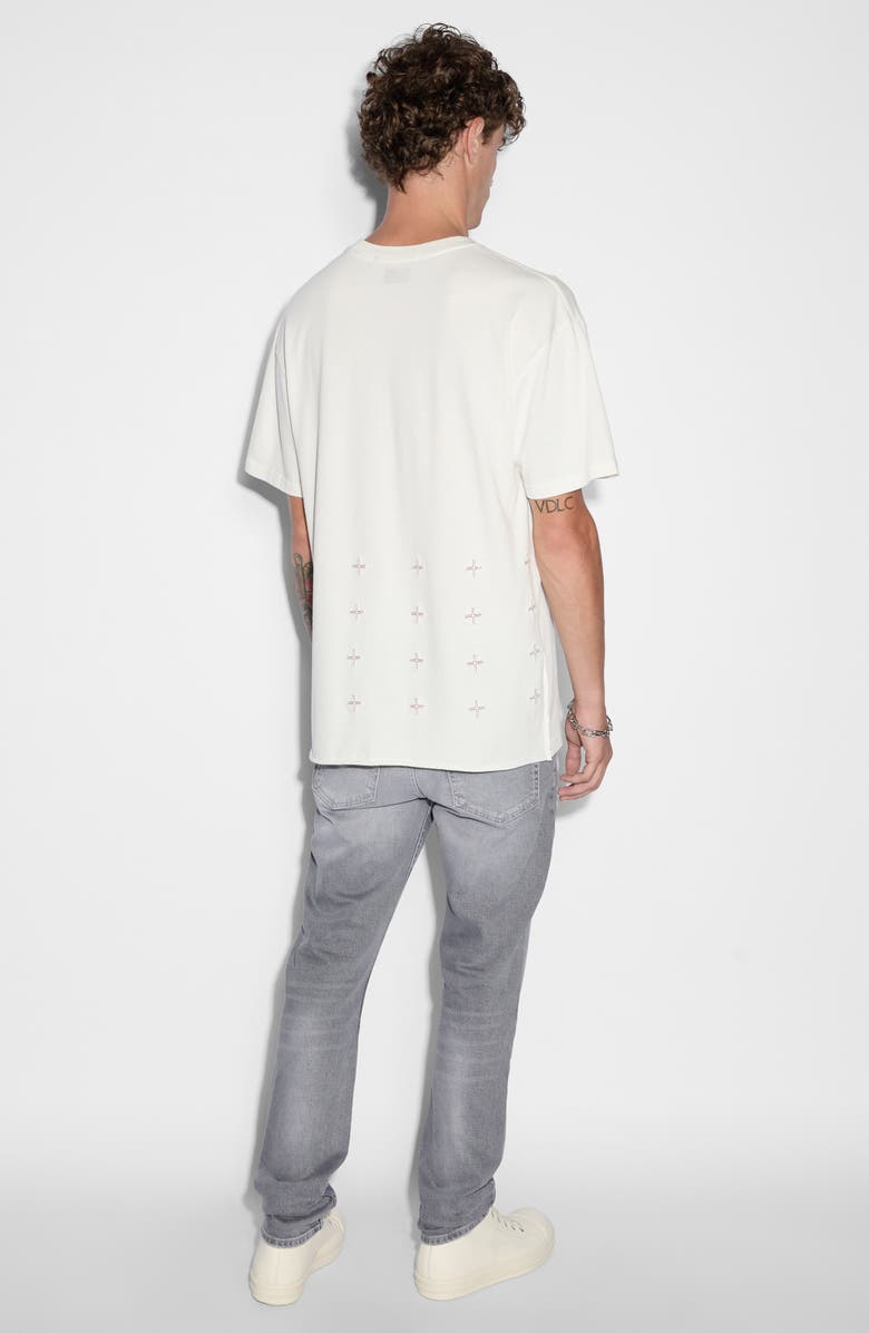 Ksubi Stitch Up Biggie Vintage White T-Shirt, Alternate, color, 