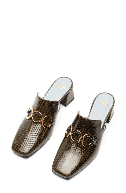 Frances Valentine Natty Bit Loafer Mule In Green