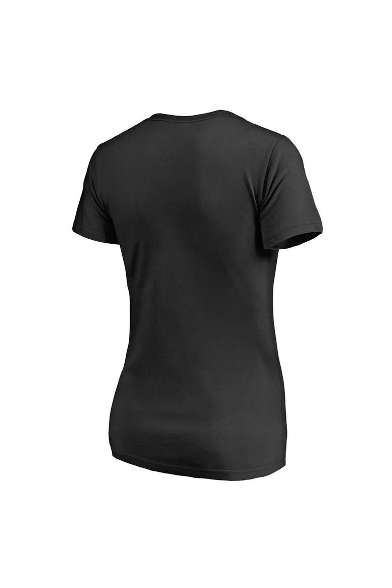 Women's Fanatics Branded Black Wisconsin Badgers True Sport Wrestling V-Neck T-Shirt, Alternate, color, Black