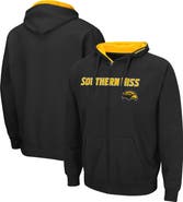 COLOSSEUM Men's Colosseum Black Southern Miss Golden Eagles Arch & Logo 3.0 Full-Zip Hoodie