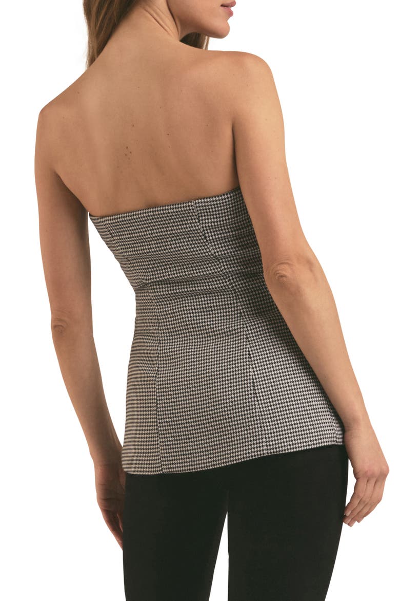 The Phoebe Bustier Top, Alternate, color, MICRO BW HOUNDSTOOTH