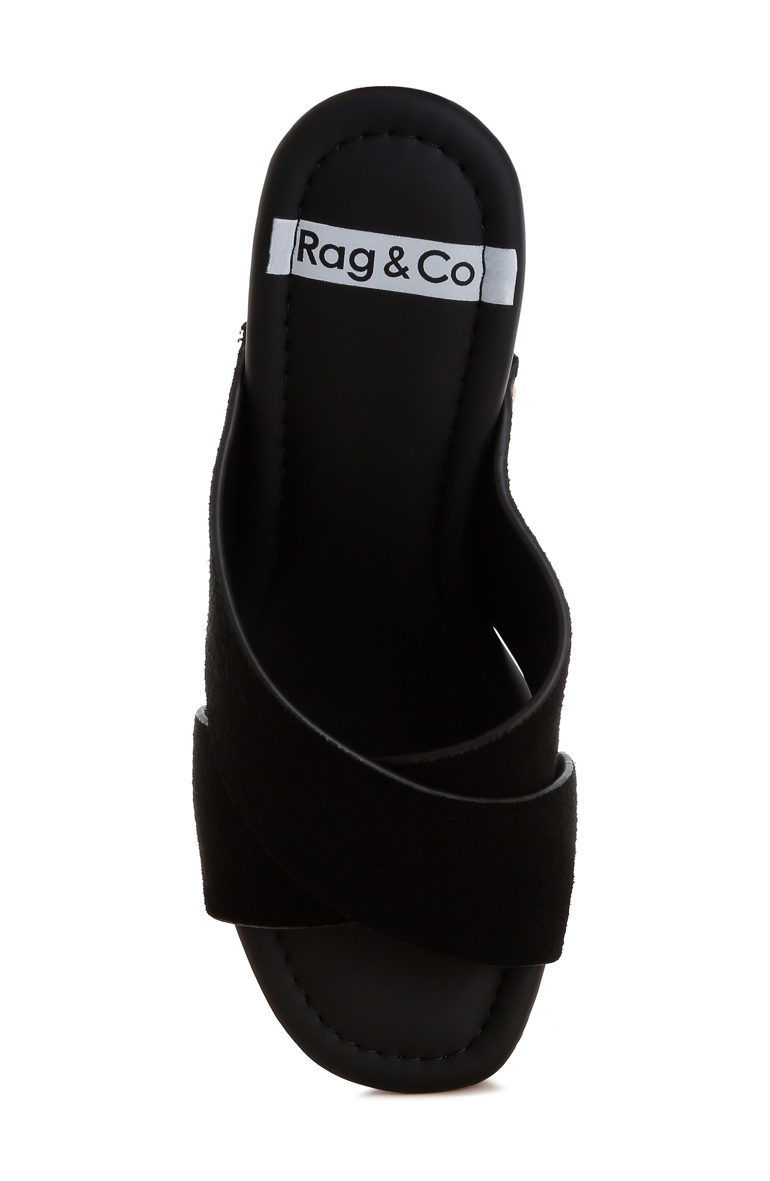 Rag & Co Maersk Platform Sandal, Alternate, color, Black