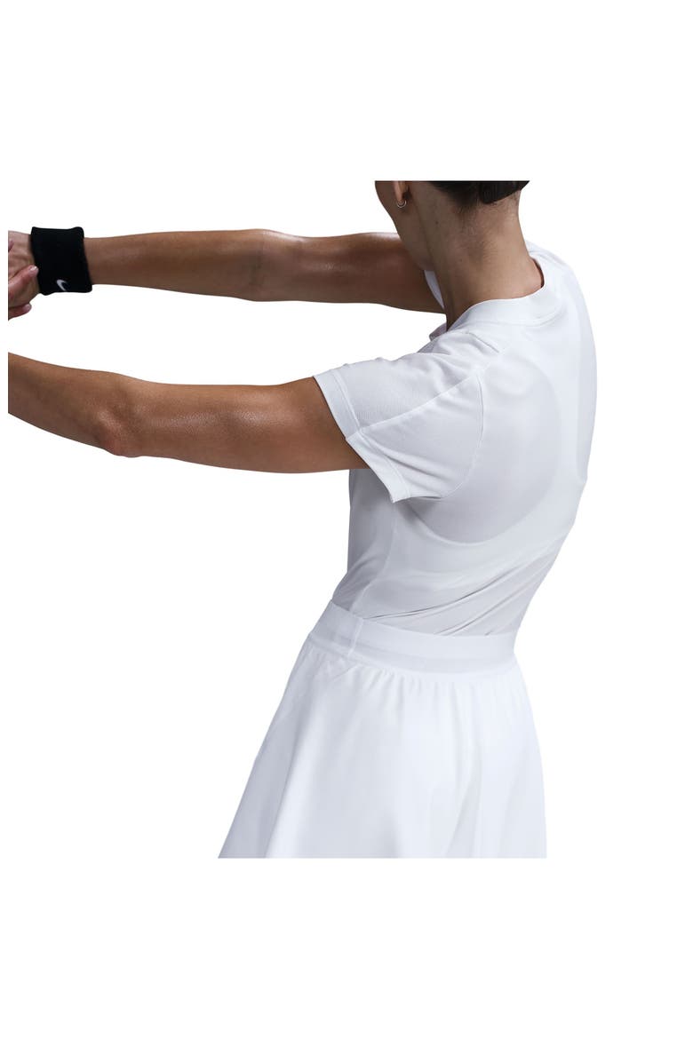 Court Ace Advantage Dri-FIT High Waist Tennis Skirt, Alternate, color, 100 WHITE/WHITE