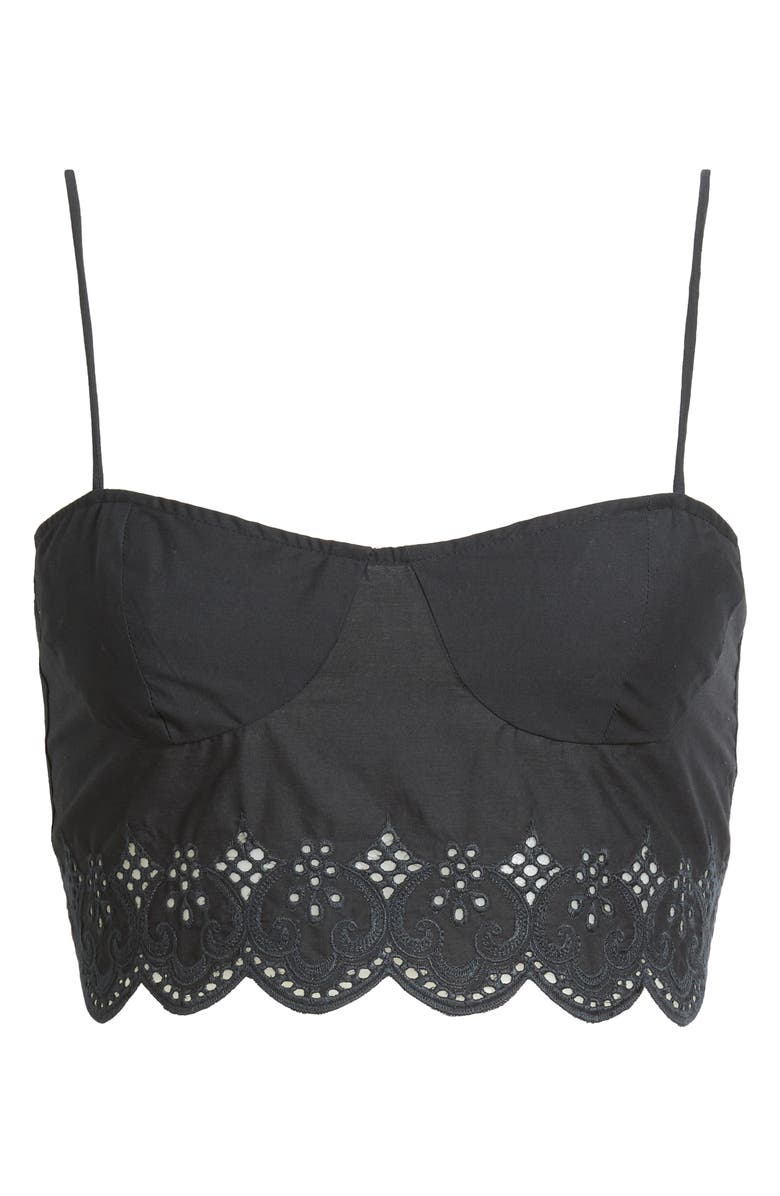 MANGO Luisa Crop Top, Alternate, color, Black