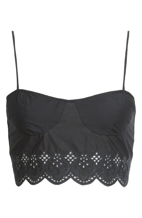Mango Luisa Crop Top In Black
