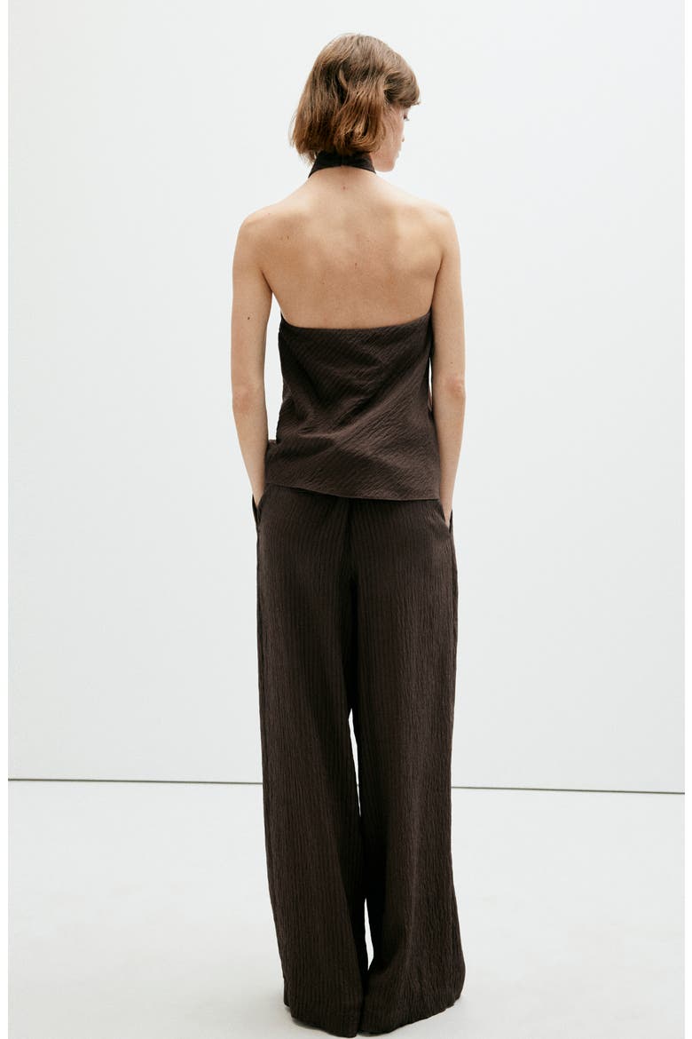 Fluid Wide Leg Pants, Alternate, color, BROWN