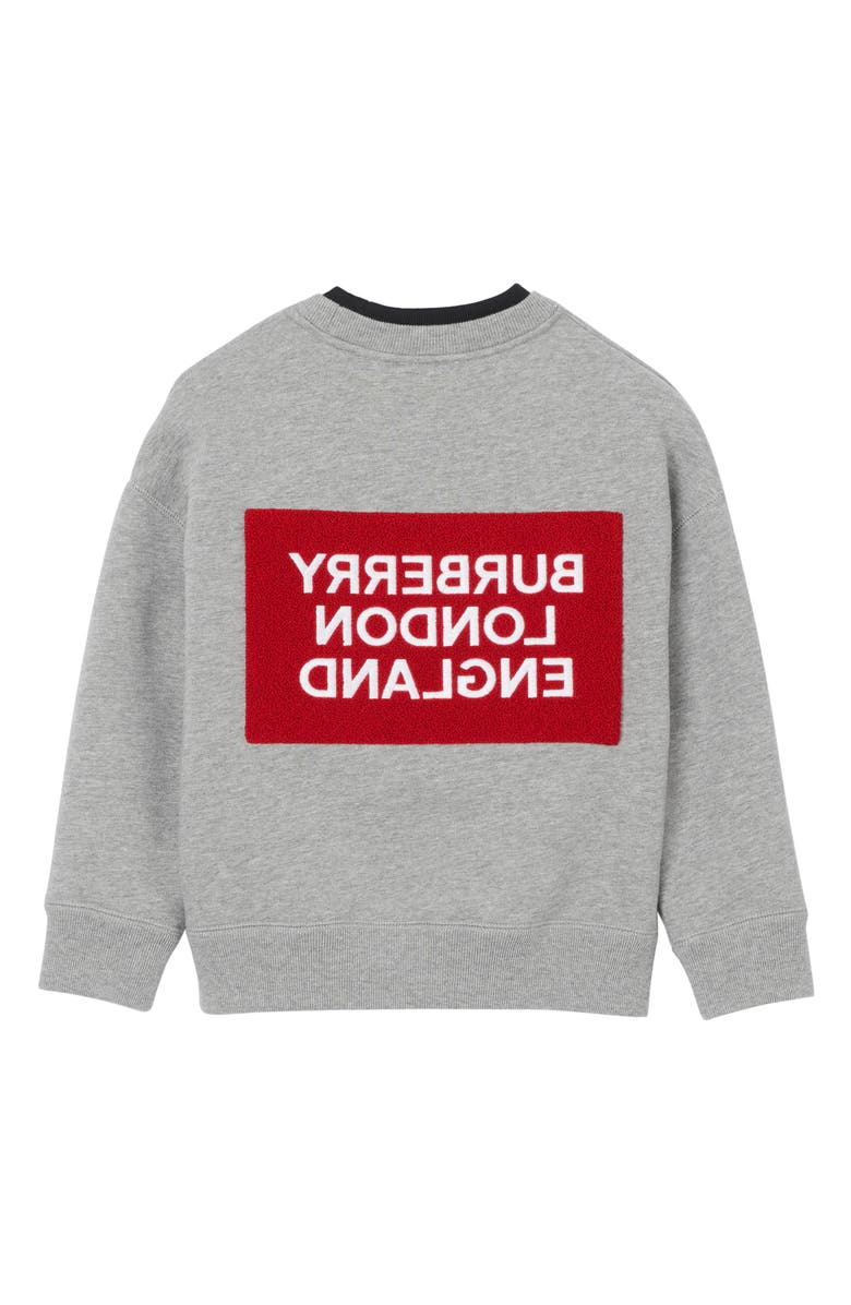 Burberry Fabbio Logo Patch Sweatshirt, Alternate, color,