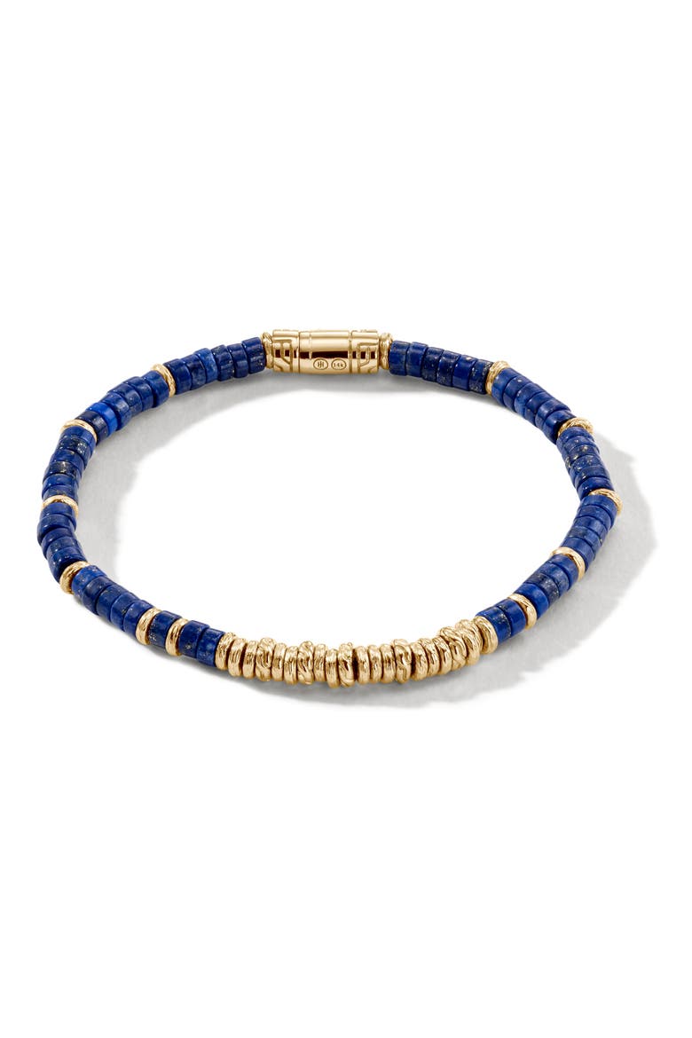 Heishi Bracelet, Gemstones, Gold, Main, color, GOLD/BLUE