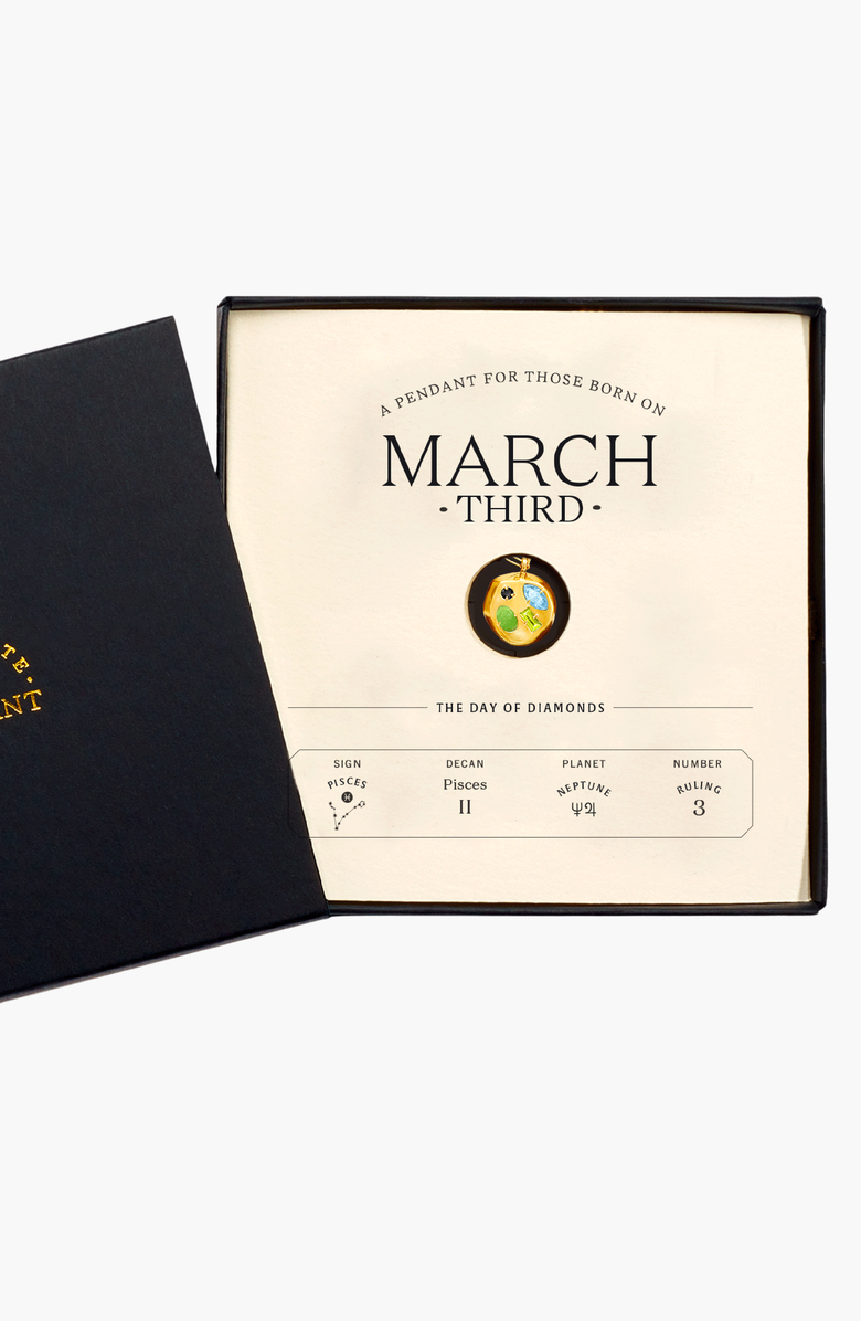 Birthdate Co. The March Birthdate Pendant, Alternate, color,