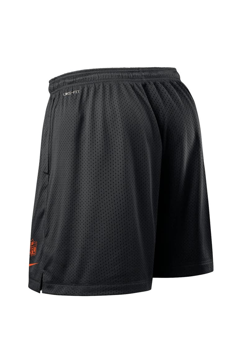 Men's Nike Black Cincinnati Bengals Sideline Reversible Performance Shorts, Alternate, color, Black