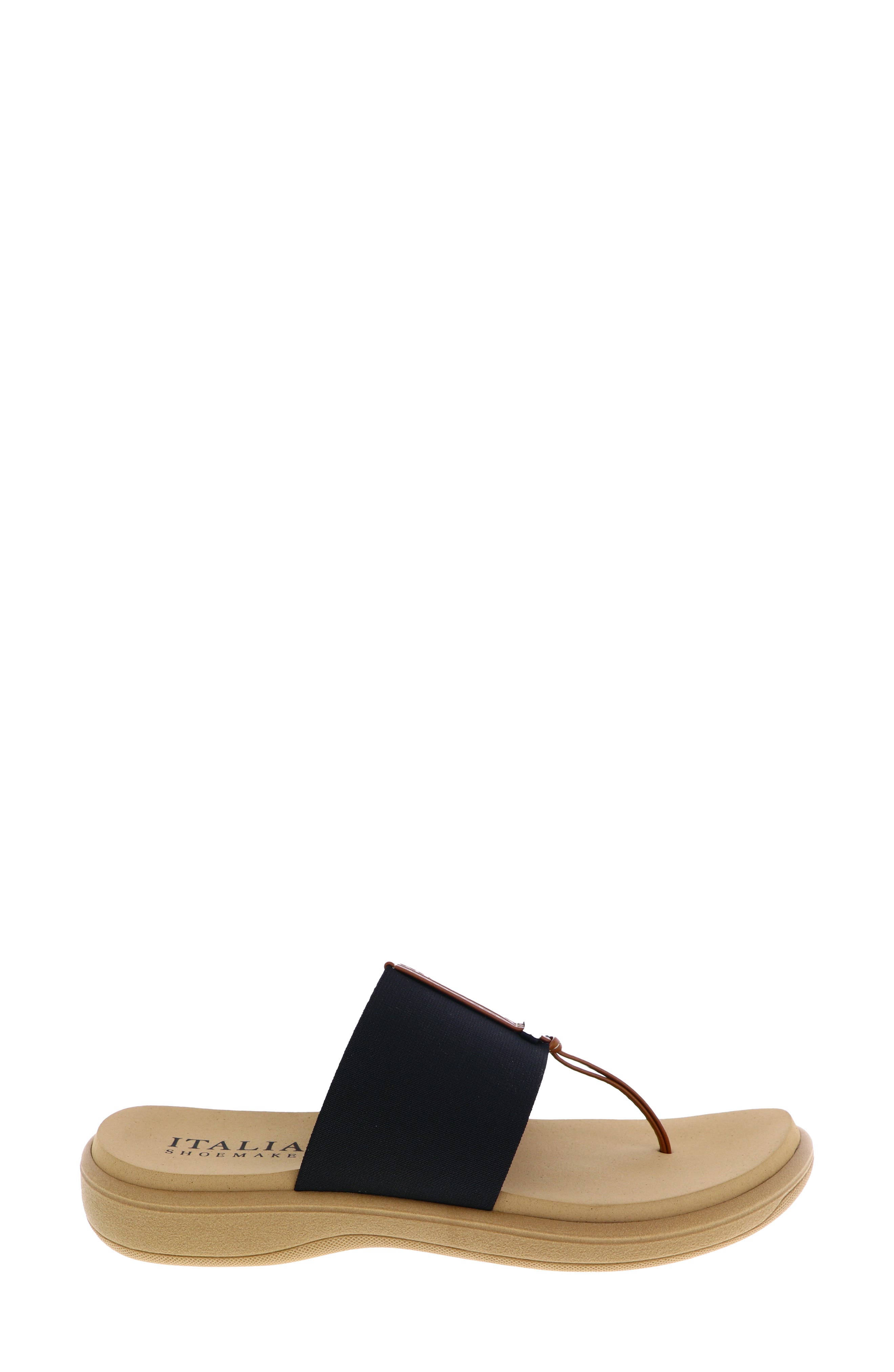 ITALIAN SHOEMAKERS Jahzara Elastic Strap Sandal, Alternate, color, Black