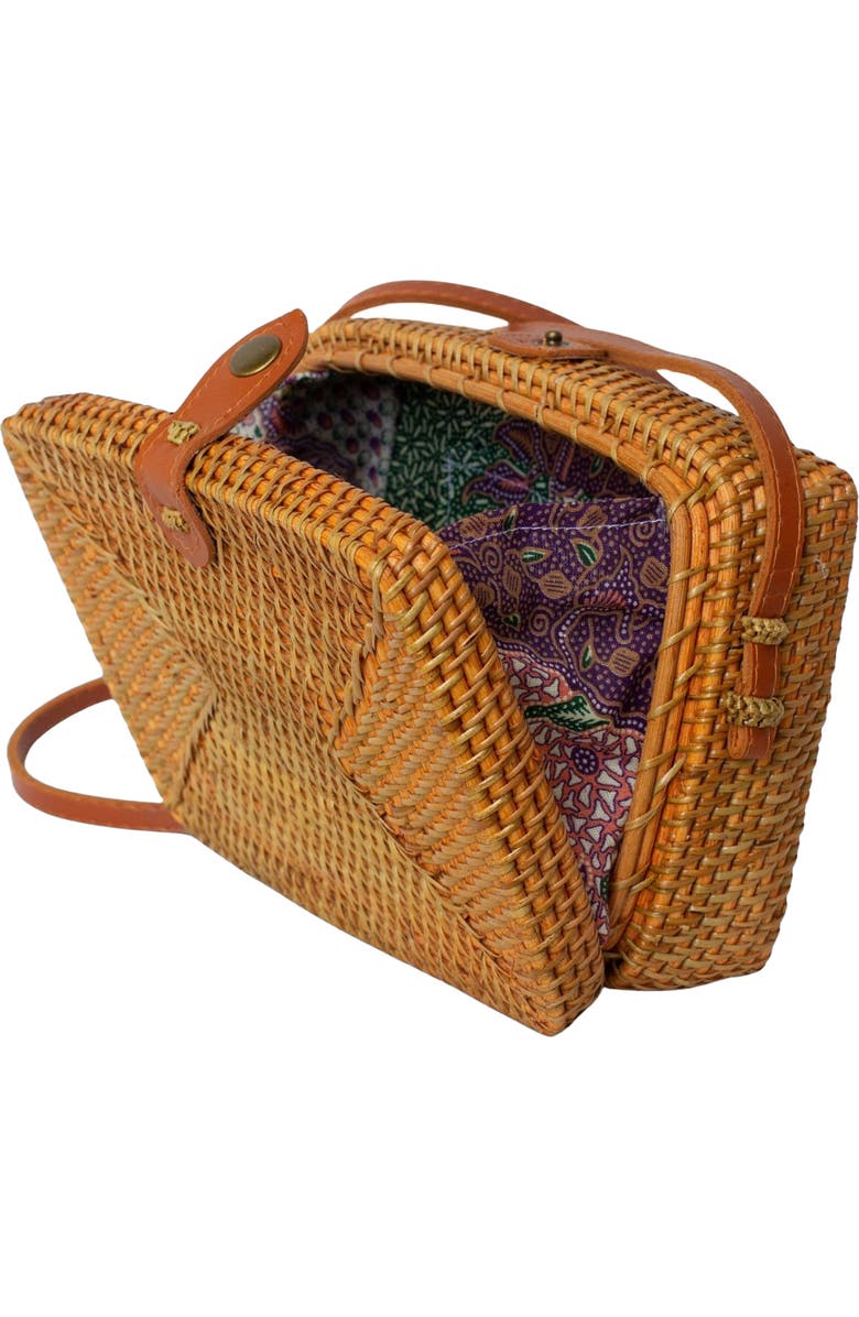 Jelavu Rae Handwoven Rattan Crossbody Bag, Alternate, color, Tan