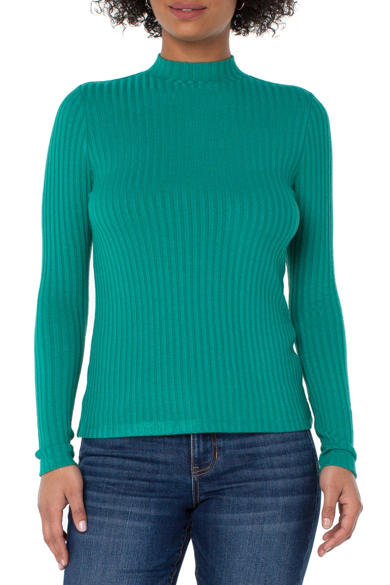 Rib Knit Top, Main, color, KELLY GREEN