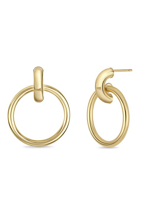14K Gold Drop Earrings