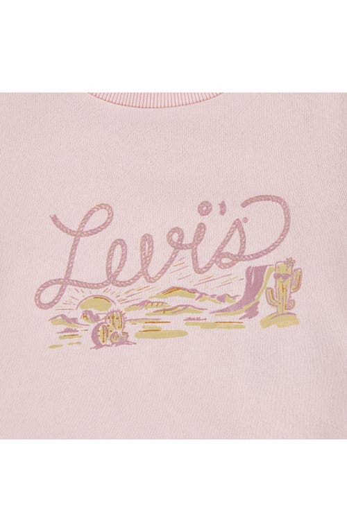 Levi's Blouson Sleeve Sweatshirt & Ribbed Leggings Set In Pink