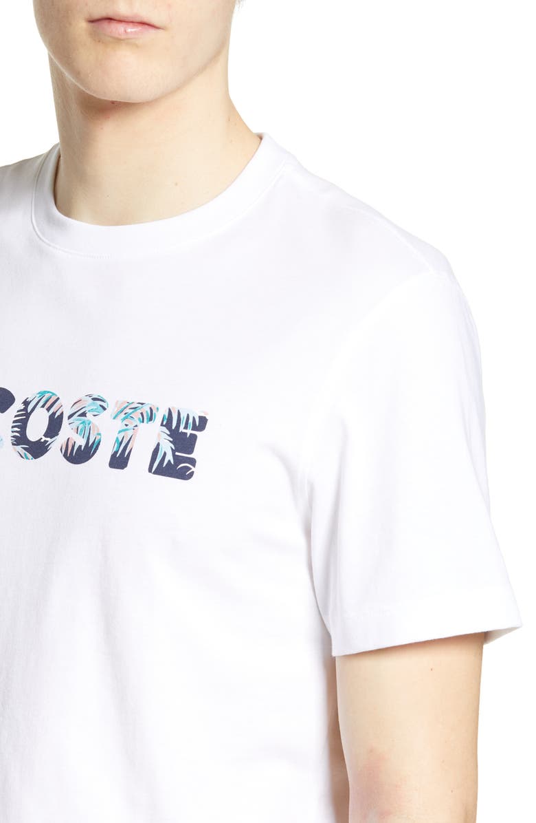 Lacoste Hawaiian Print Regular Fit Logo T-Shirt, Alternate, color, 