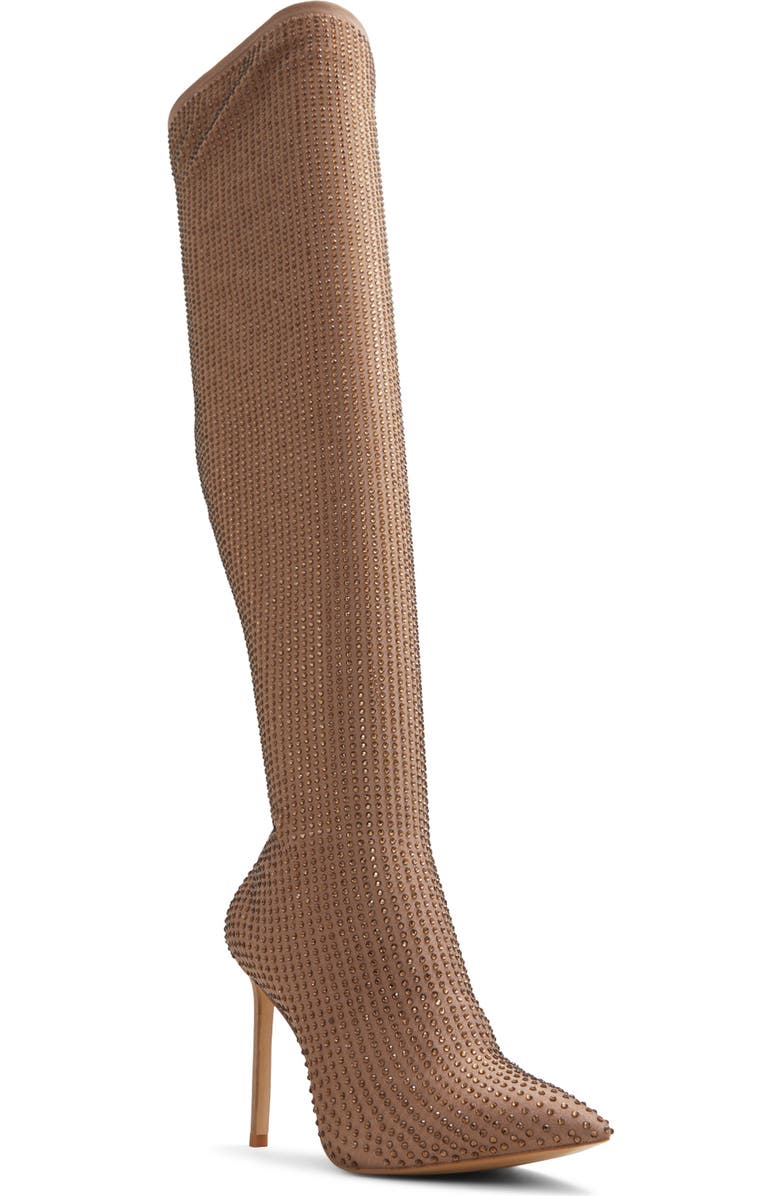 ALDO Nassia Embellished Pointed Toe Over the Knee Boot, Main, color,
