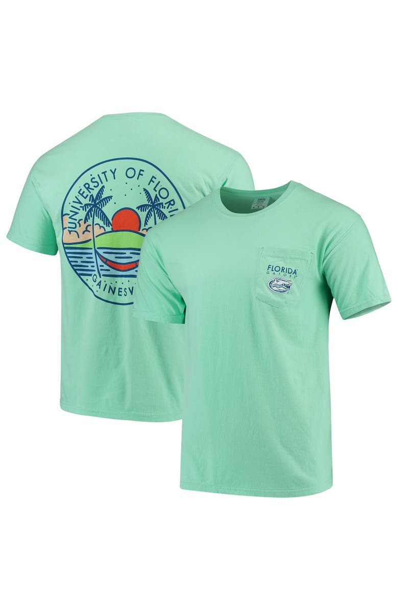 IMAGE ONE Men's Mint Green Florida Gators Circle Scene Comfort Colors Pocket T-Shirt, Main, color, Mint