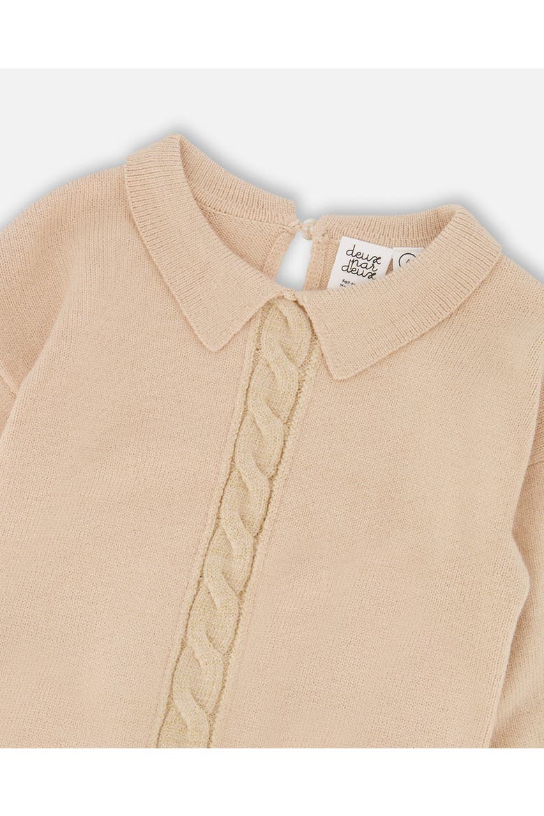3/4 Sleeve Knitted Sweater, Alternate, color, Beige
