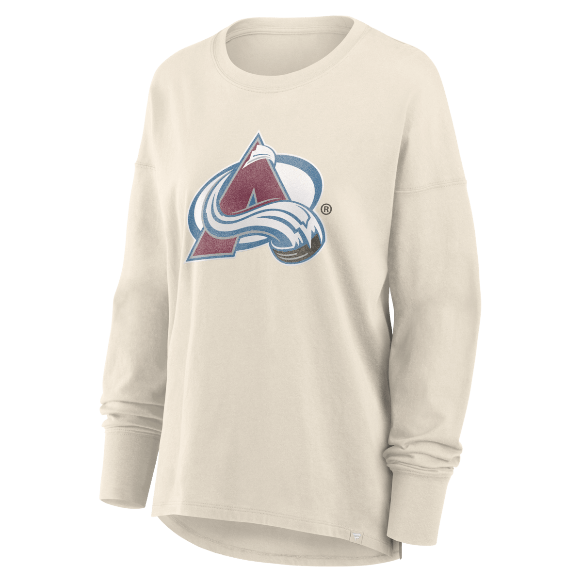 Women's Fanatics Cream Colorado Avalanche Distressed Logo Long Sleeve T-Shirt - image 2