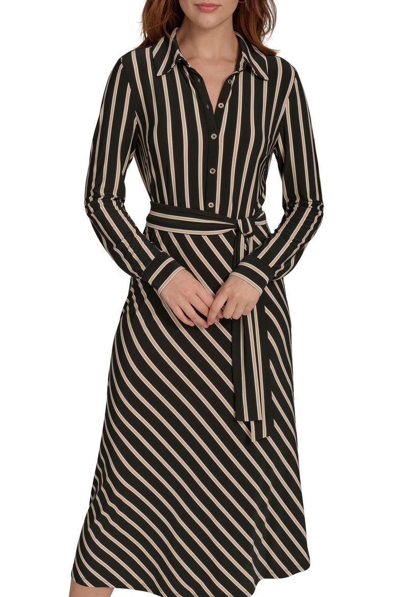 Long Sleeve Midi Dress, Alternate, color, BLACK.SAND