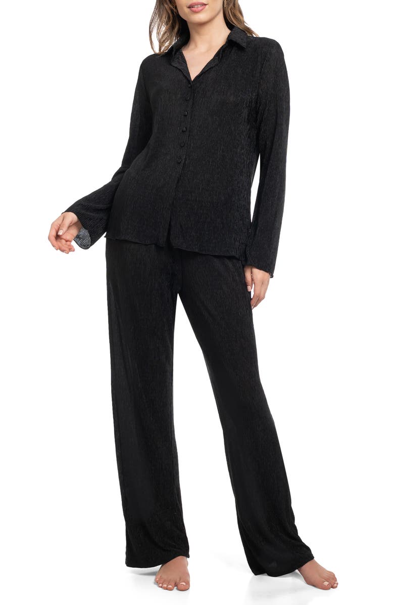 Midnight Bakery Rib Pajamas, Main, color, Black