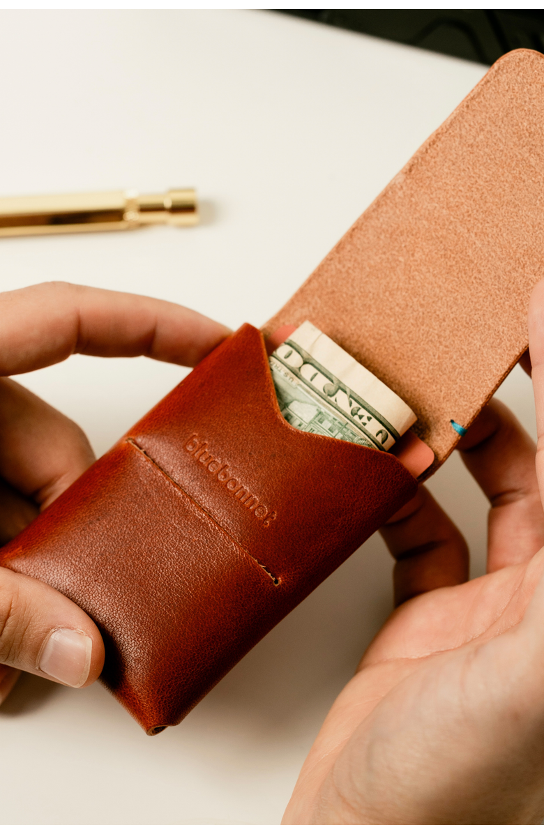 Bluebonnet The Companion Origami Pocket Wallet, Alternate, color, English Tan