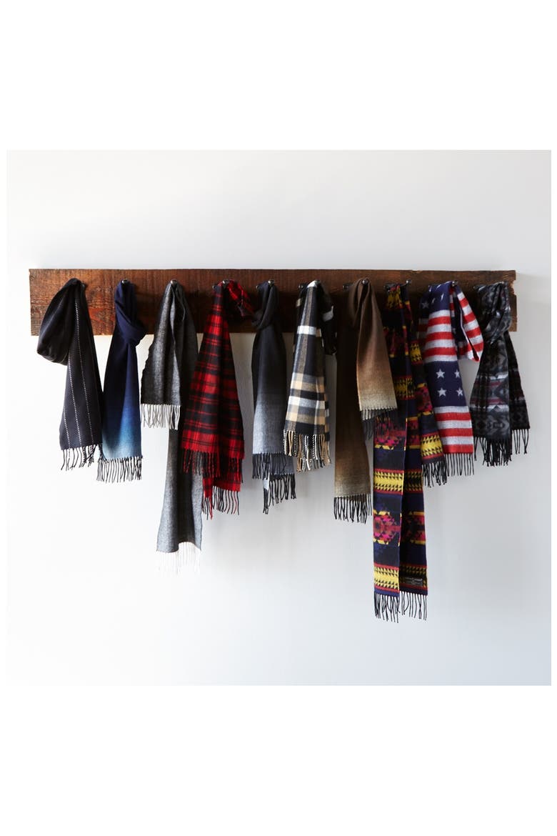 'Softer Than Cashmere' Plaid Scarf, Alternate, color, BLACK OMBRE