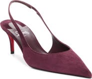 Christian Louboutin Miss Z Suede Pointed Toe Slingback Pump