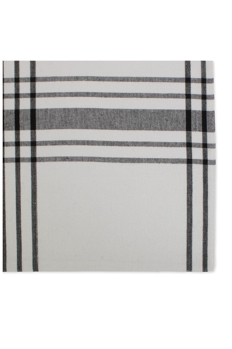 Home Sweet Farmhouse Plaid Set of 4 Placemats, Alternate, color, BLACK