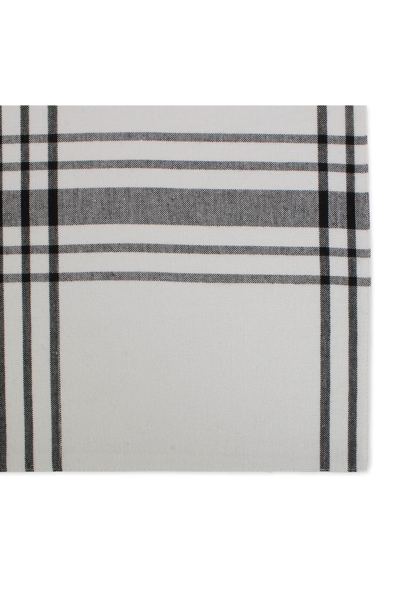 Design Imports Home Sweet Farmhouse Plaid Set of 4 Placemats, Alternate, color, Black