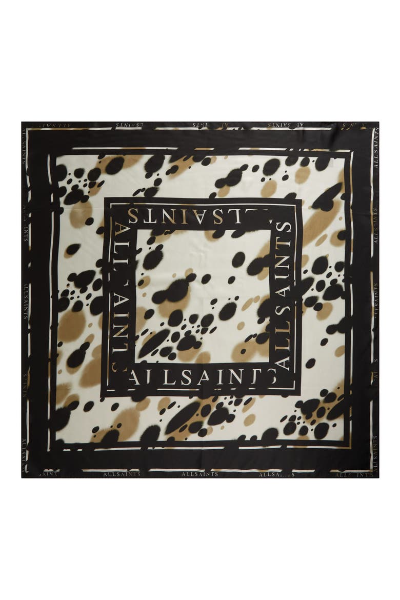 Pooka Silk Square Scarf, Alternate, color, TOFFEE