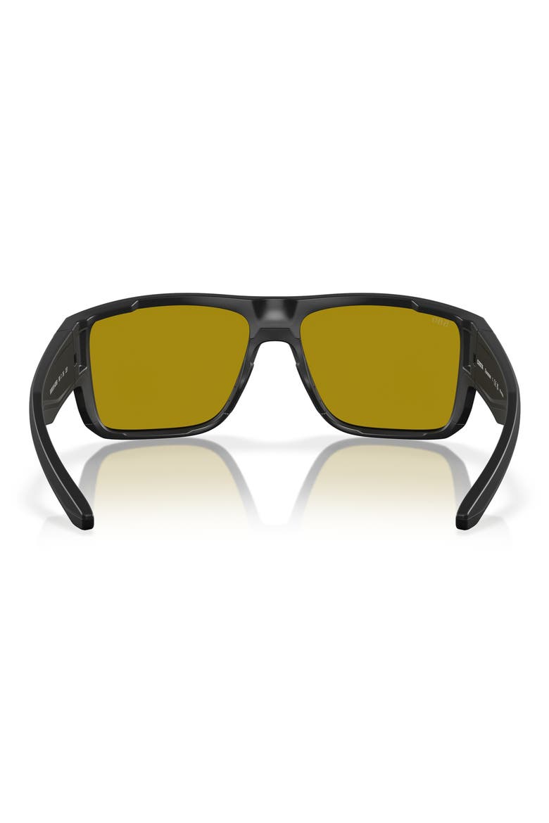 Taxman 59mm Polarized Square Sunglasses, Alternate, color, BLACK/ SUNRISE SILVER